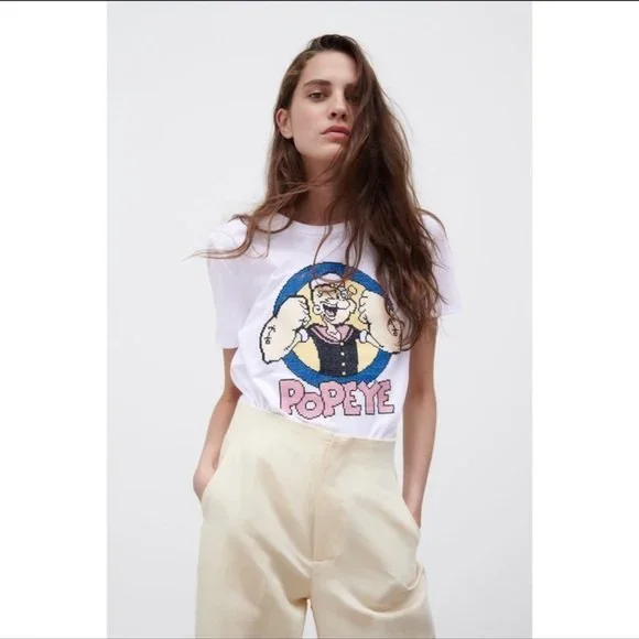 Tops Zara X Popeye Tee Size Small Poshmark